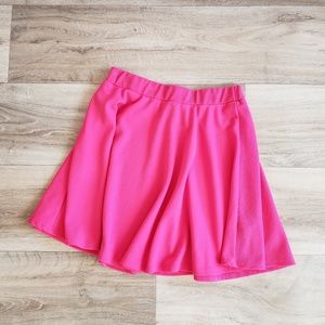 Hot pink mini skirt